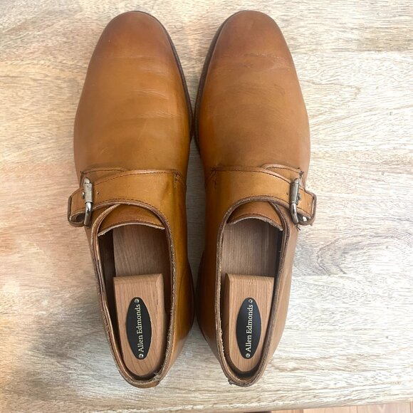 Allen Edmonds Walnut Brown Monkstrap Leather Dress Shoes Men's Size 9.5 - Picture 5 of 11